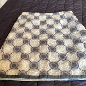 Boden blue and white organza lined short skirt size 8